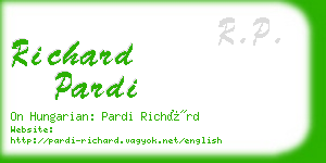 richard pardi business card